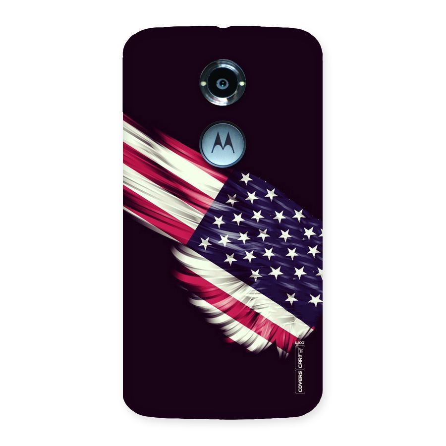 Red And White Stripes Stars Back Case for Moto X 2nd Gen