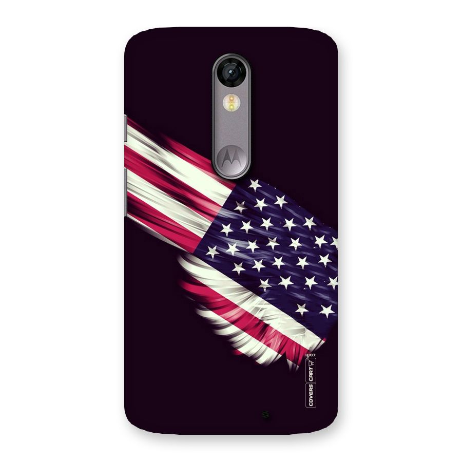 Red And White Stripes Stars Back Case for Moto X Force