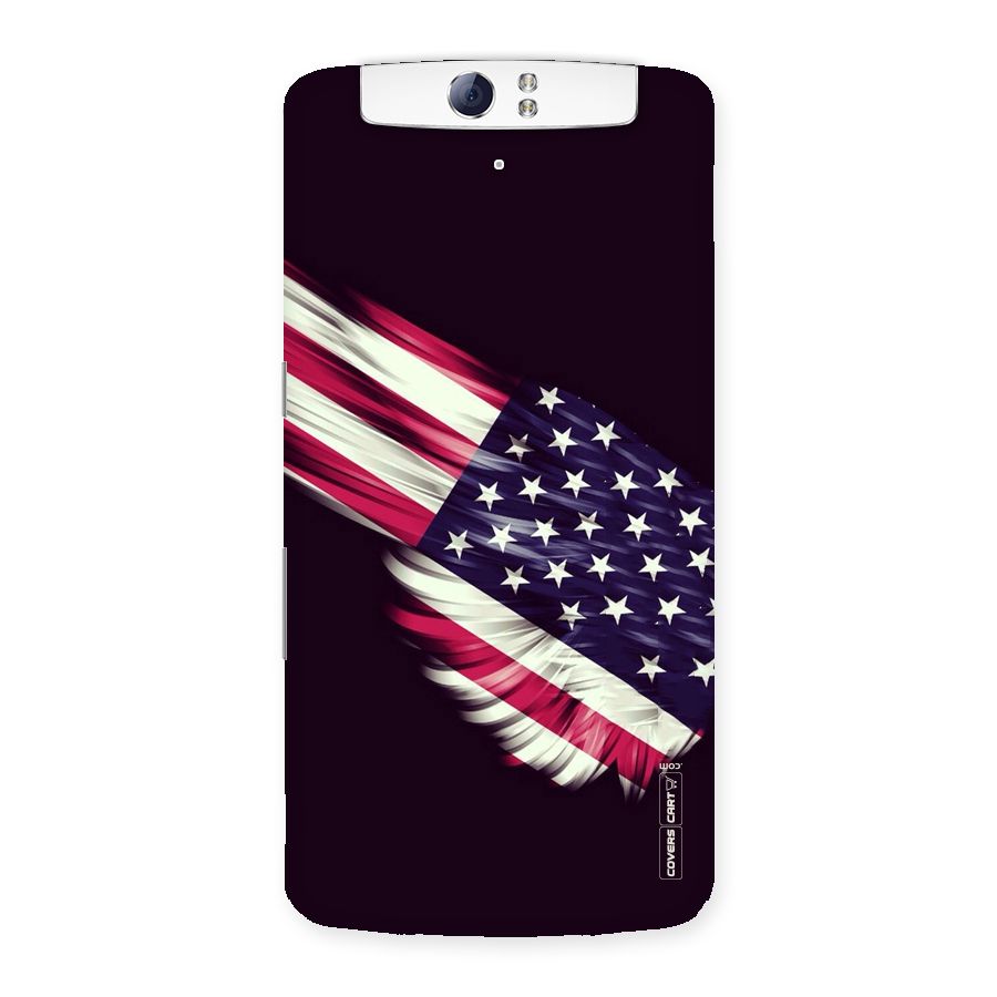 Red And White Stripes Stars Back Case for Oppo N1