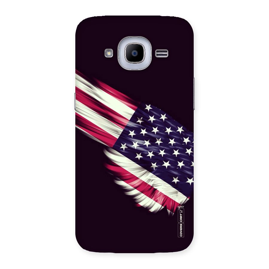 Red And White Stripes Stars Back Case for Samsung Galaxy J2 2016