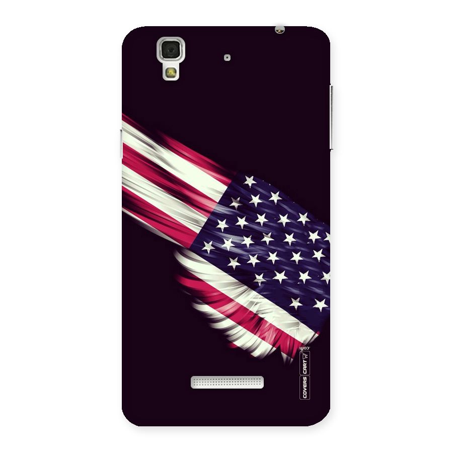 Red And White Stripes Stars Back Case for Yu Yureka