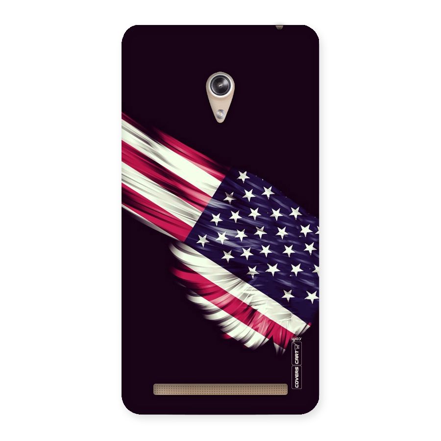 Red And White Stripes Stars Back Case for Zenfone 6