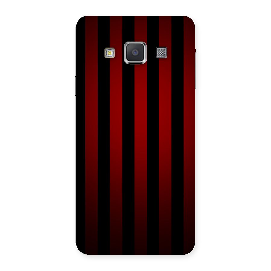 Red Black Stripes Back Case for Galaxy A3