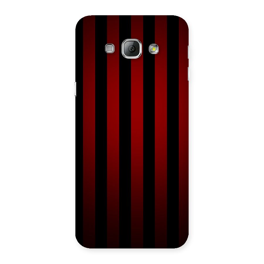 Red Black Stripes Back Case for Galaxy A8