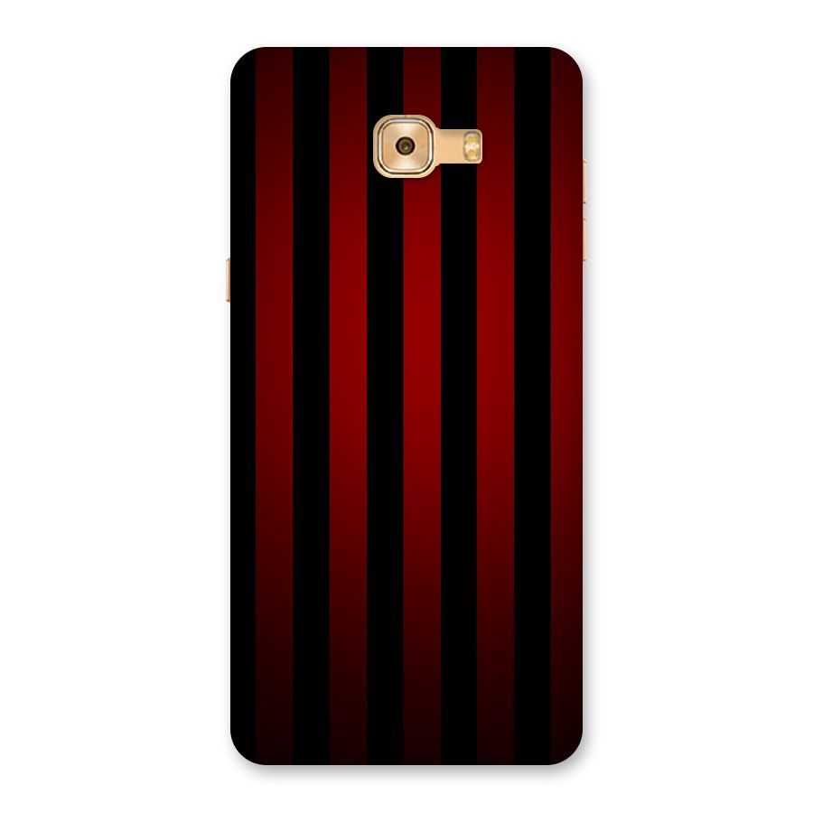 Red Black Stripes Back Case for Galaxy C9 Pro