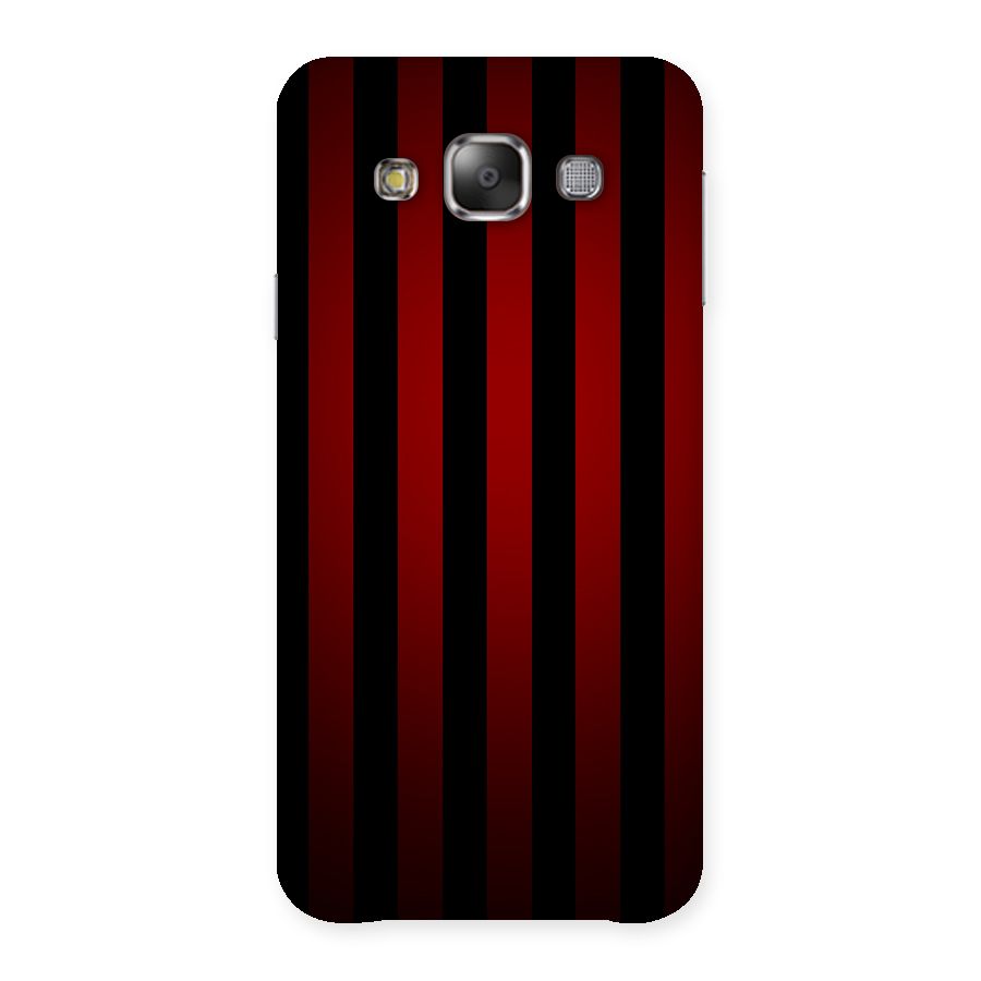 Red Black Stripes Back Case for Galaxy E7