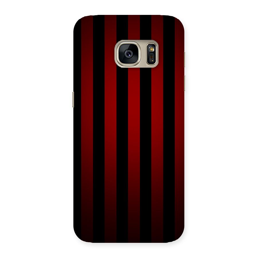 Red Black Stripes Back Case for Galaxy S7