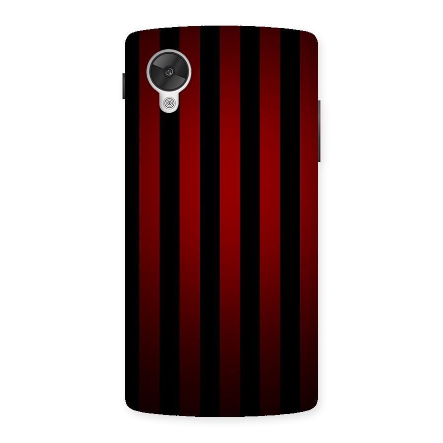 Red Black Stripes Back Case for Google Nexsus 5