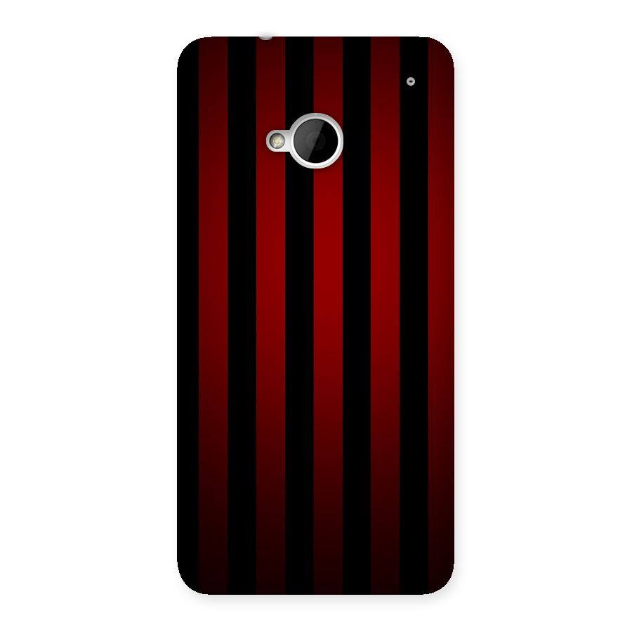 Red Black Stripes Back Case for HTC One M7