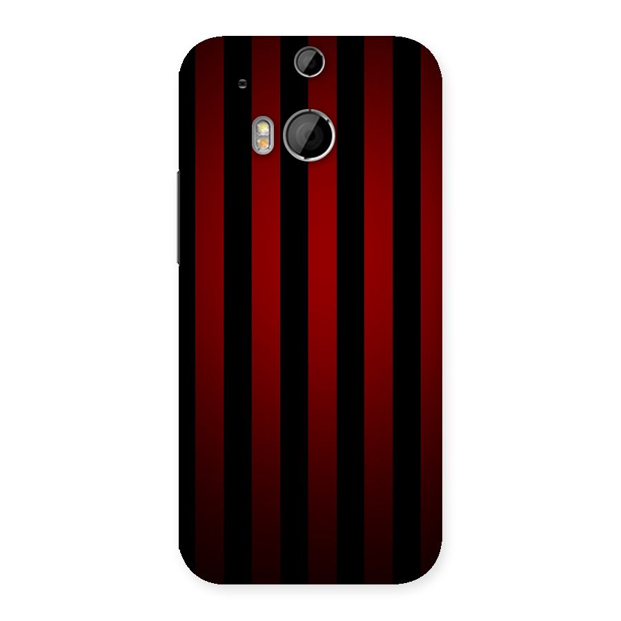 Red Black Stripes Back Case for HTC One M8