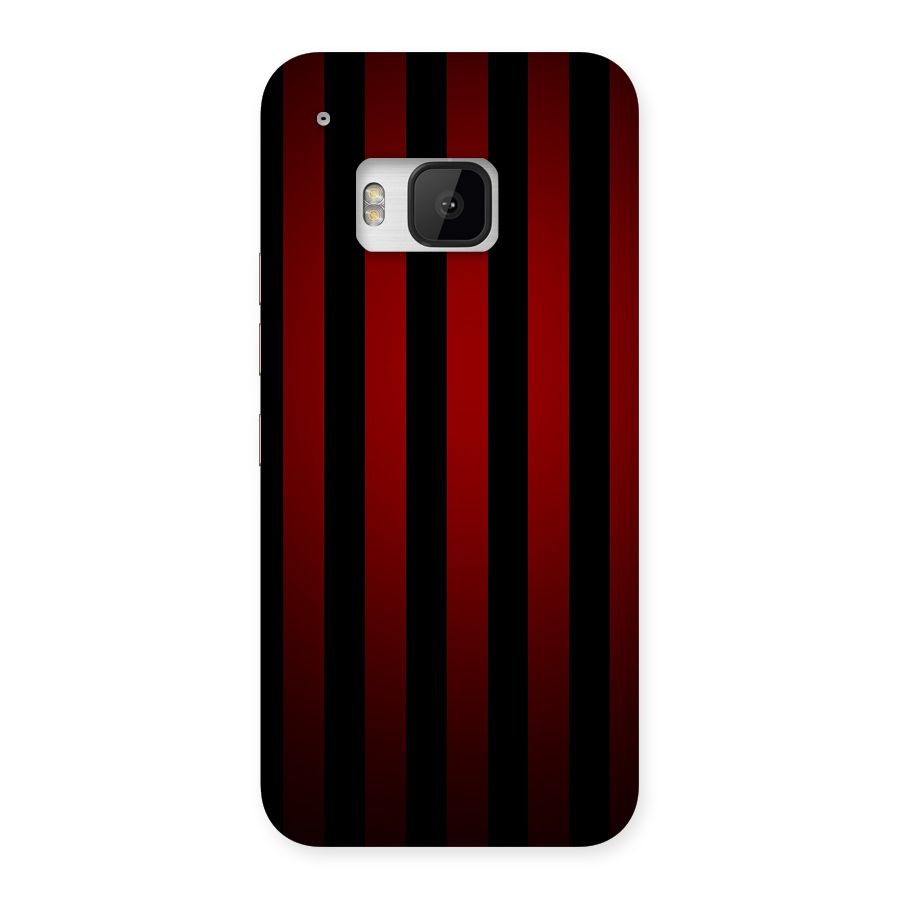Red Black Stripes Back Case for HTC One M9