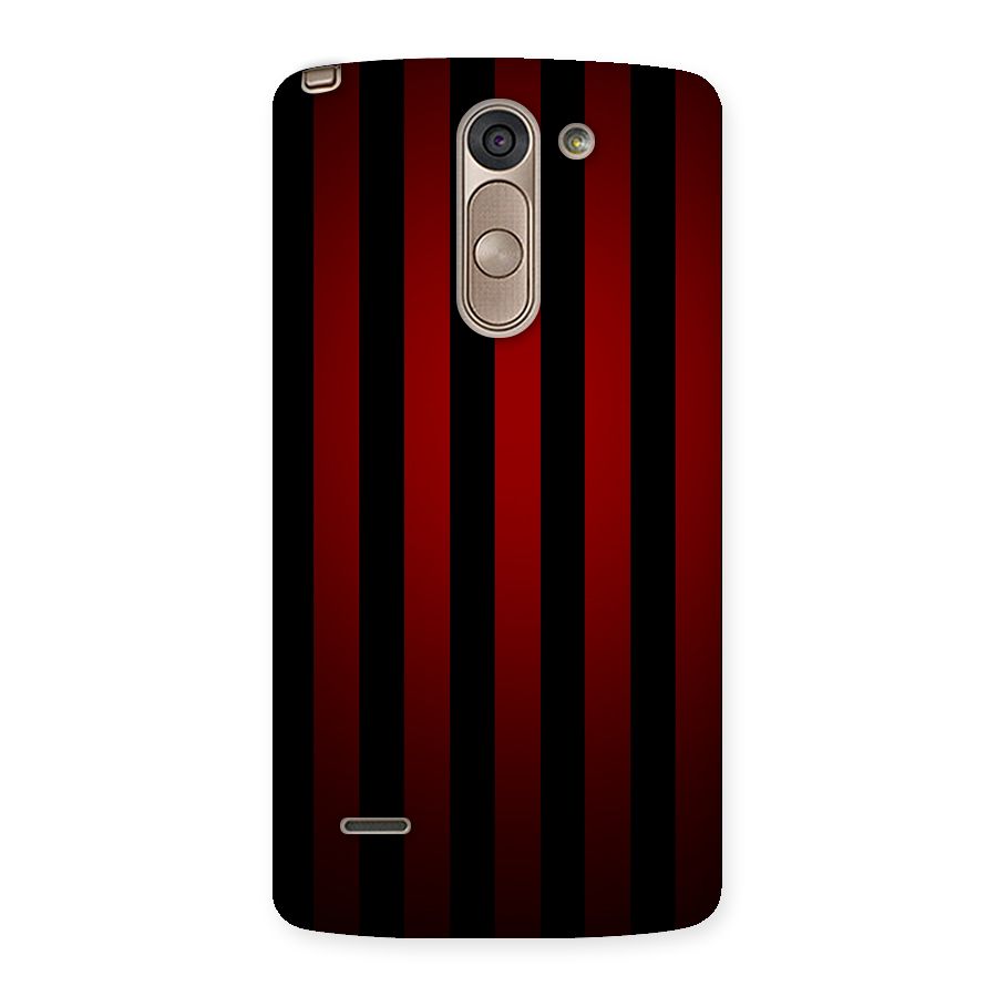 Red Black Stripes Back Case for LG G3 Stylus