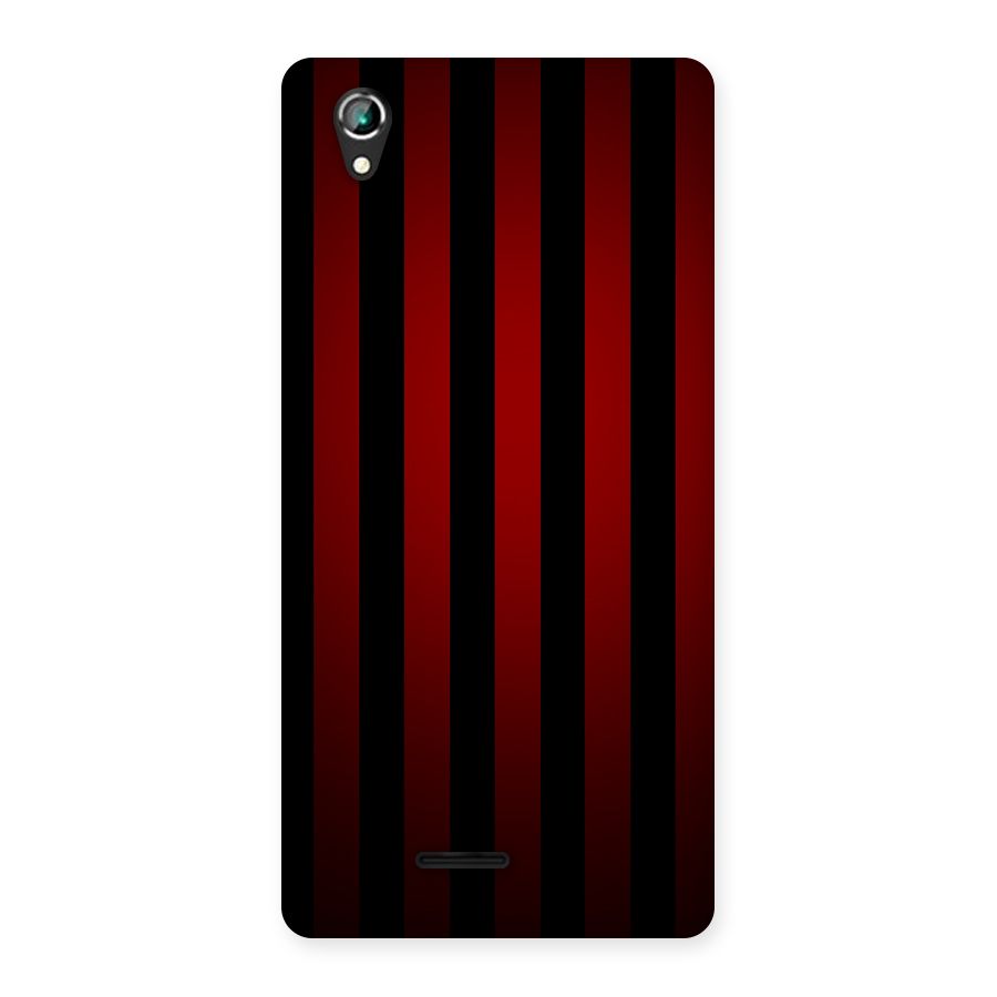 Red Black Stripes Back Case for Lava Iris 800