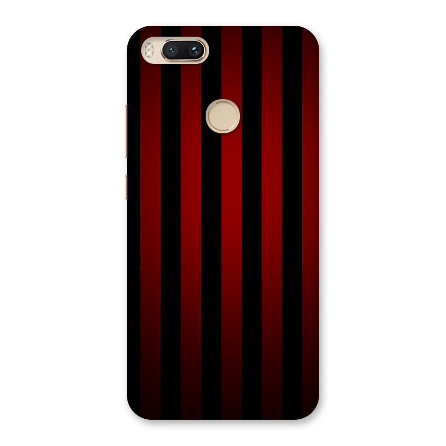 Red Black Stripes Back Case for Mi A1