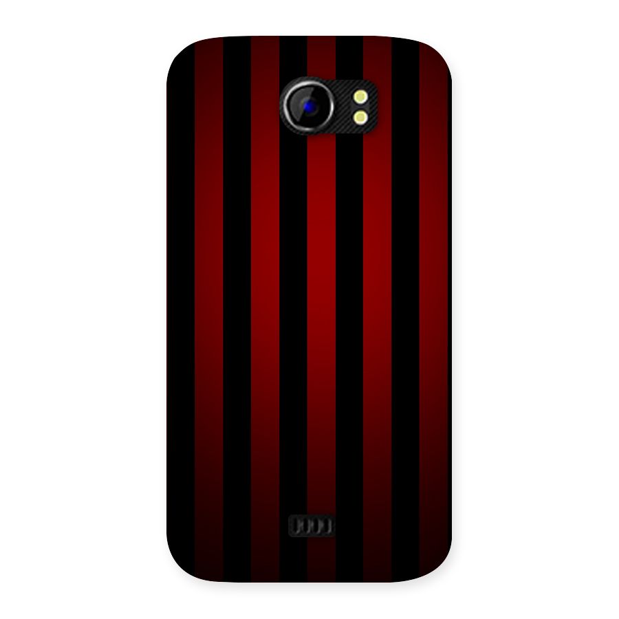 Red Black Stripes Back Case for Micromax Canvas 2 A110