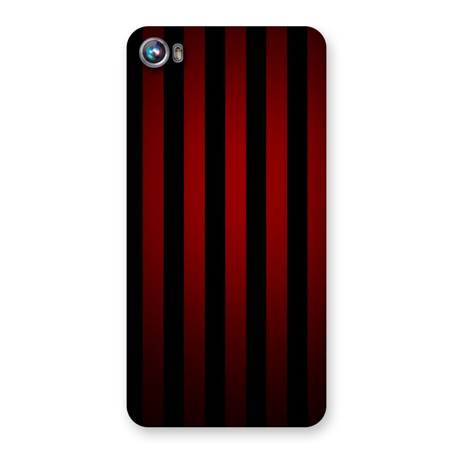 Red Black Stripes Back Case for Micromax Canvas Fire 4 A107