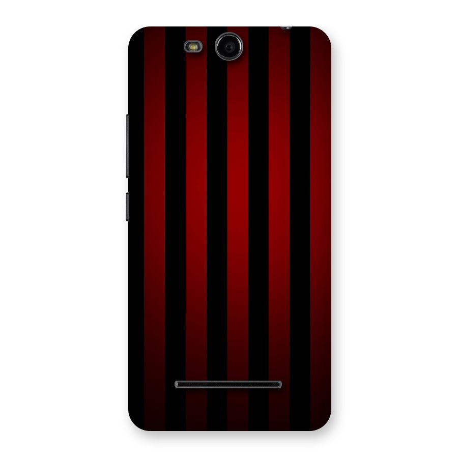 Red Black Stripes Back Case for Micromax Canvas Juice 3 Q392