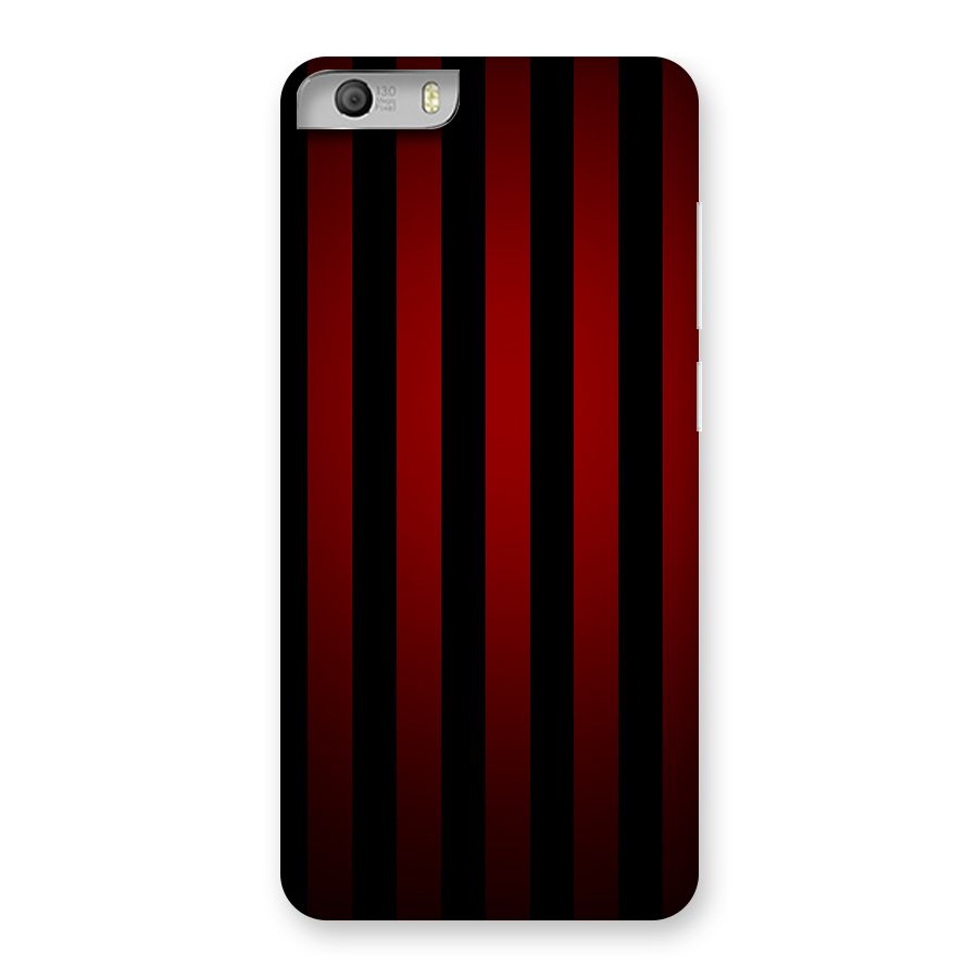 Red Black Stripes Back Case for Micromax Canvas Knight 2