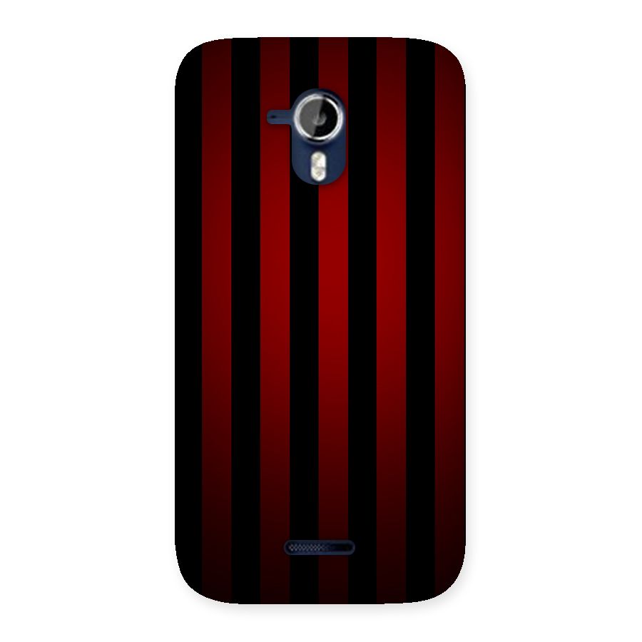 Red Black Stripes Back Case for Micromax Canvas Magnus A117