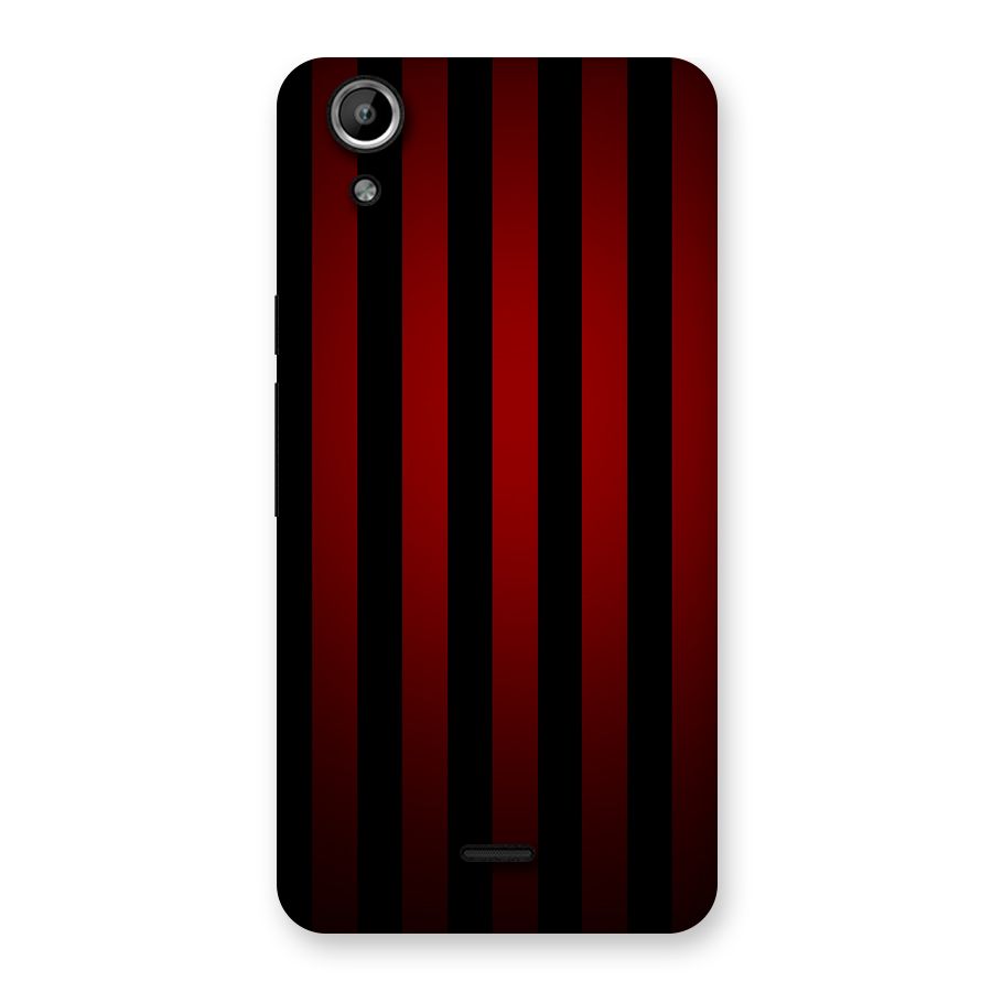Red Black Stripes Back Case for Micromax Canvas Selfie Lens Q345