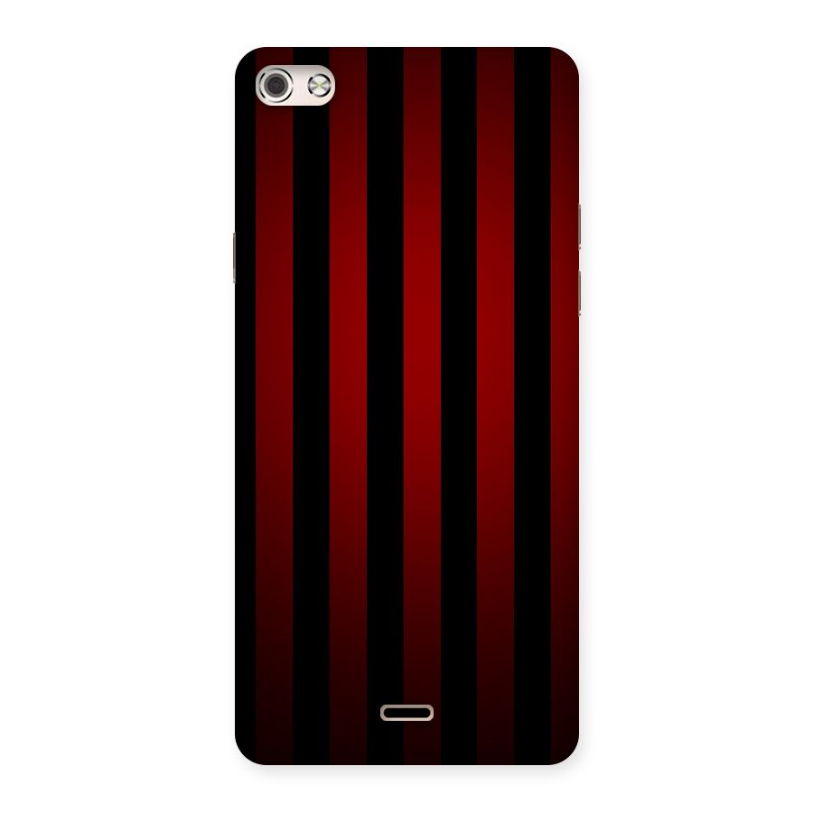 Red Black Stripes Back Case for Micromax Canvas Silver 5