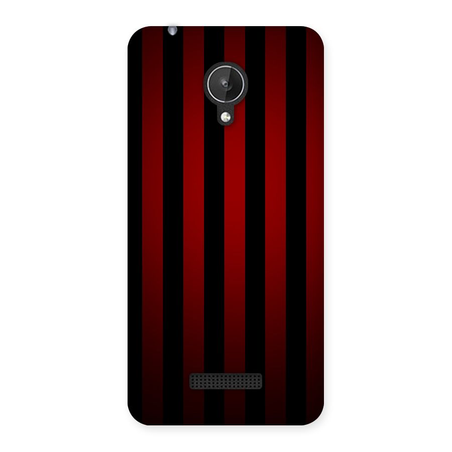 Red Black Stripes Back Case for Micromax Canvas Spark Q380