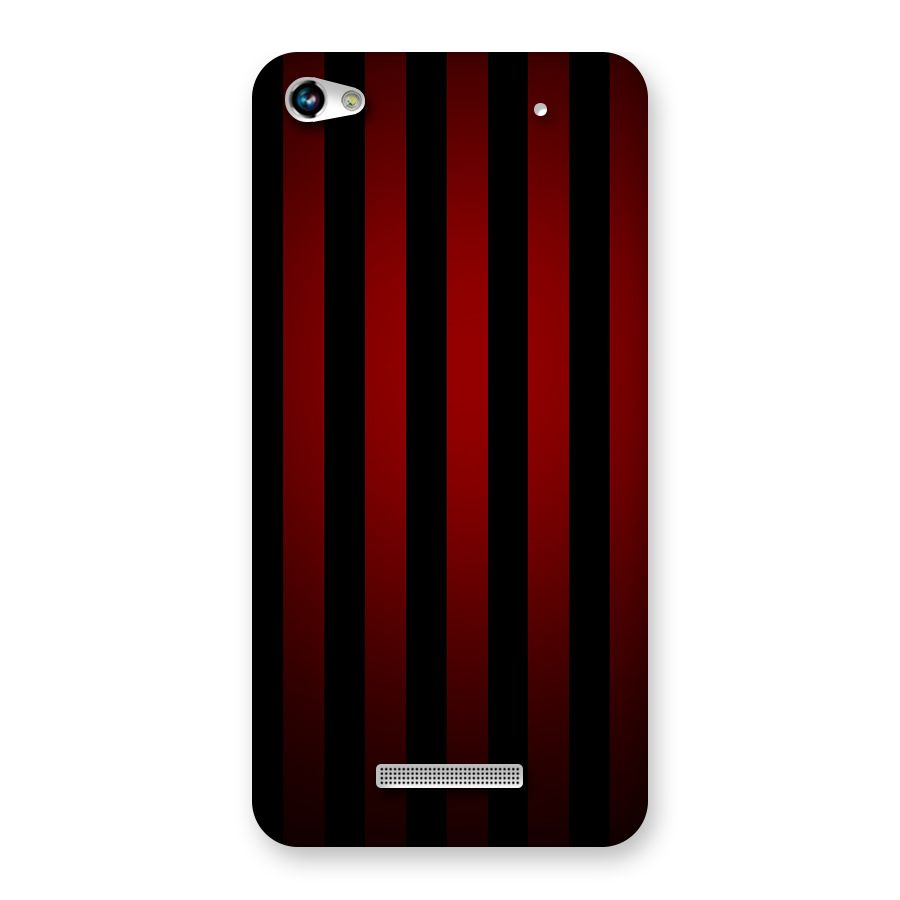 Red Black Stripes Back Case for Micromax Hue 2