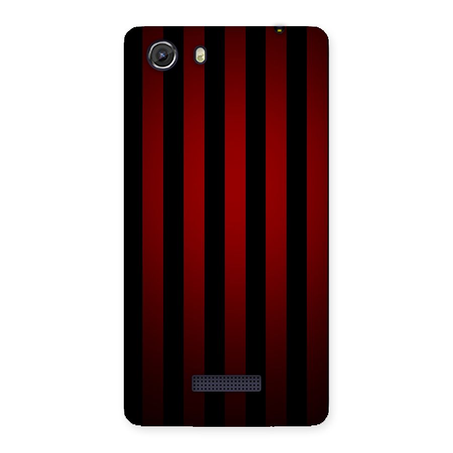 Red Black Stripes Back Case for Micromax Unite 3