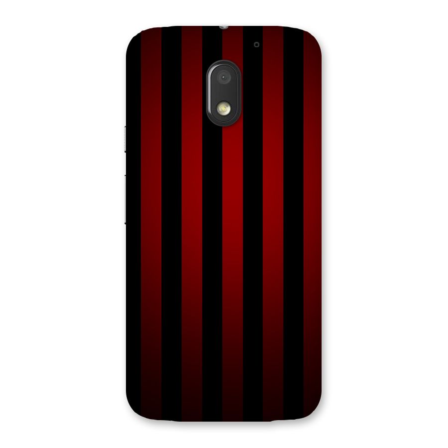 Red Black Stripes Back Case for Moto E3 Power