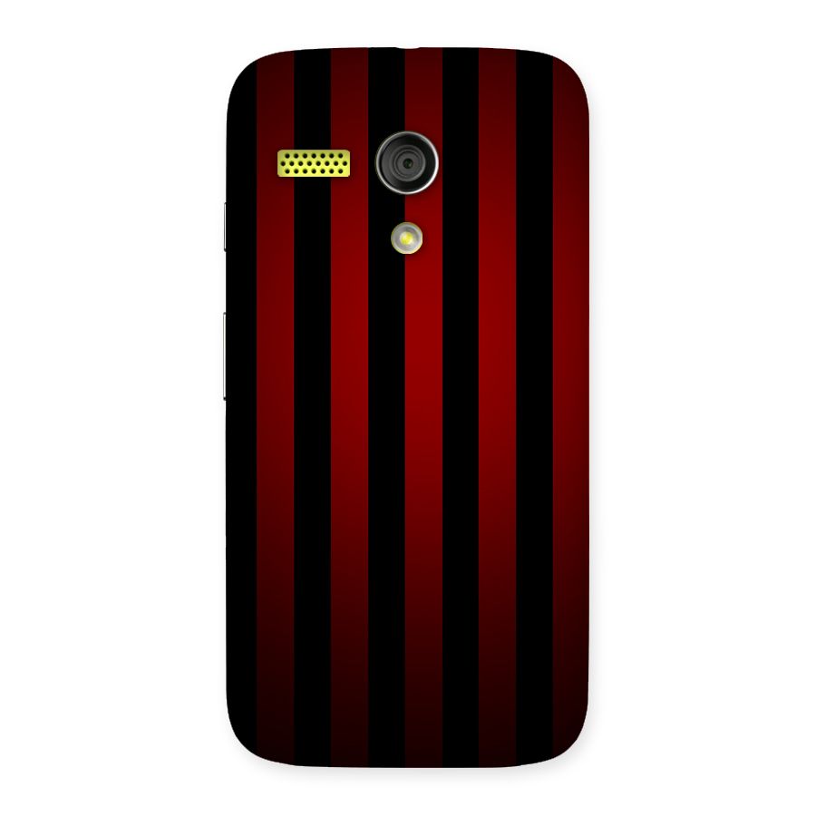 Red Black Stripes Back Case for Moto G