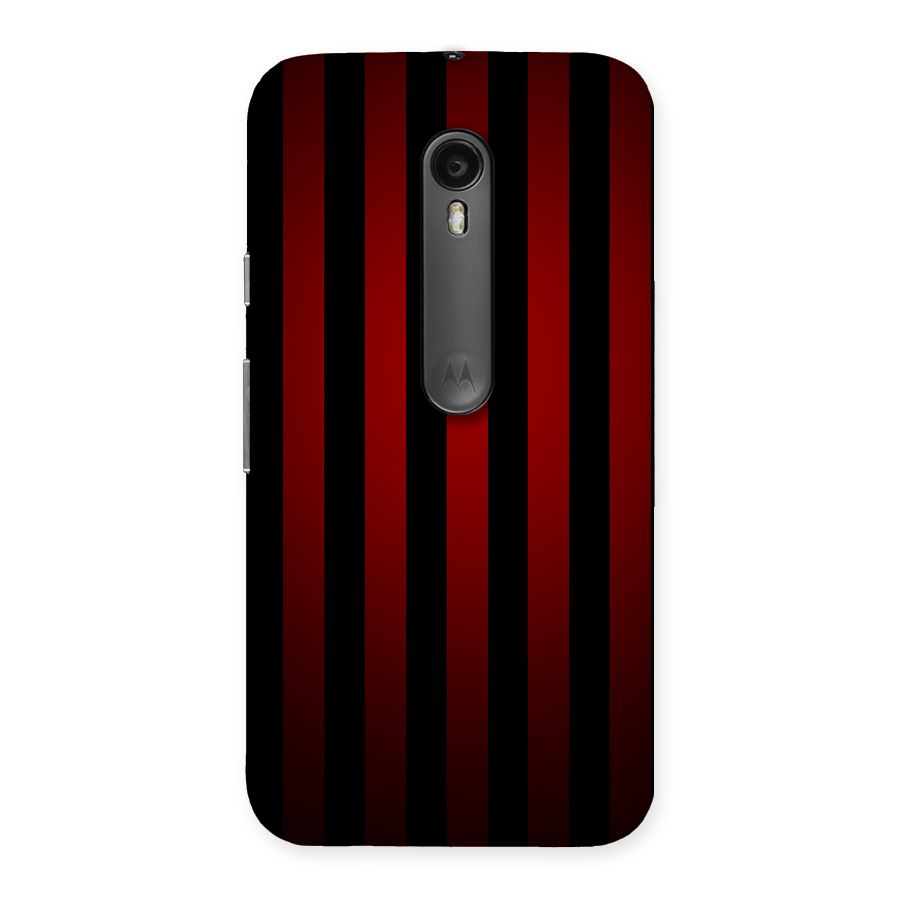 Red Black Stripes Back Case for Moto G3