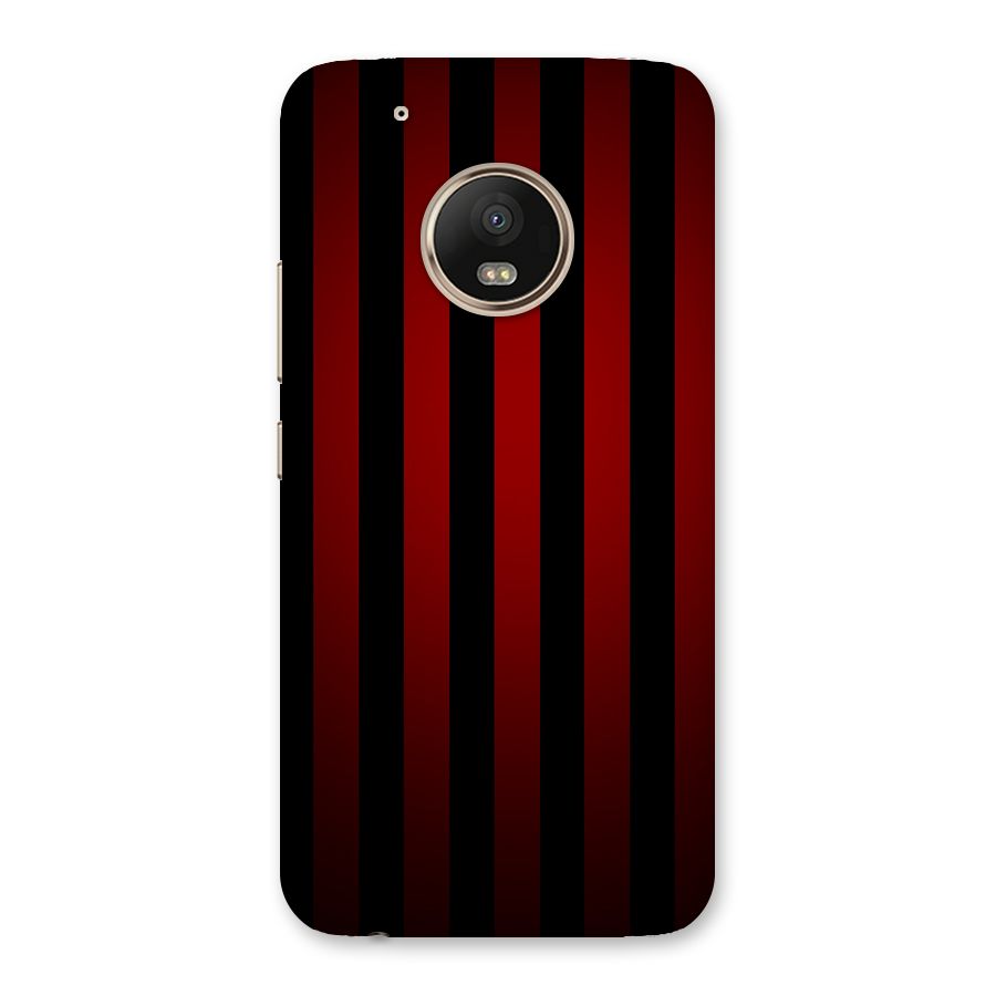 Red Black Stripes Back Case for Moto G5 Plus