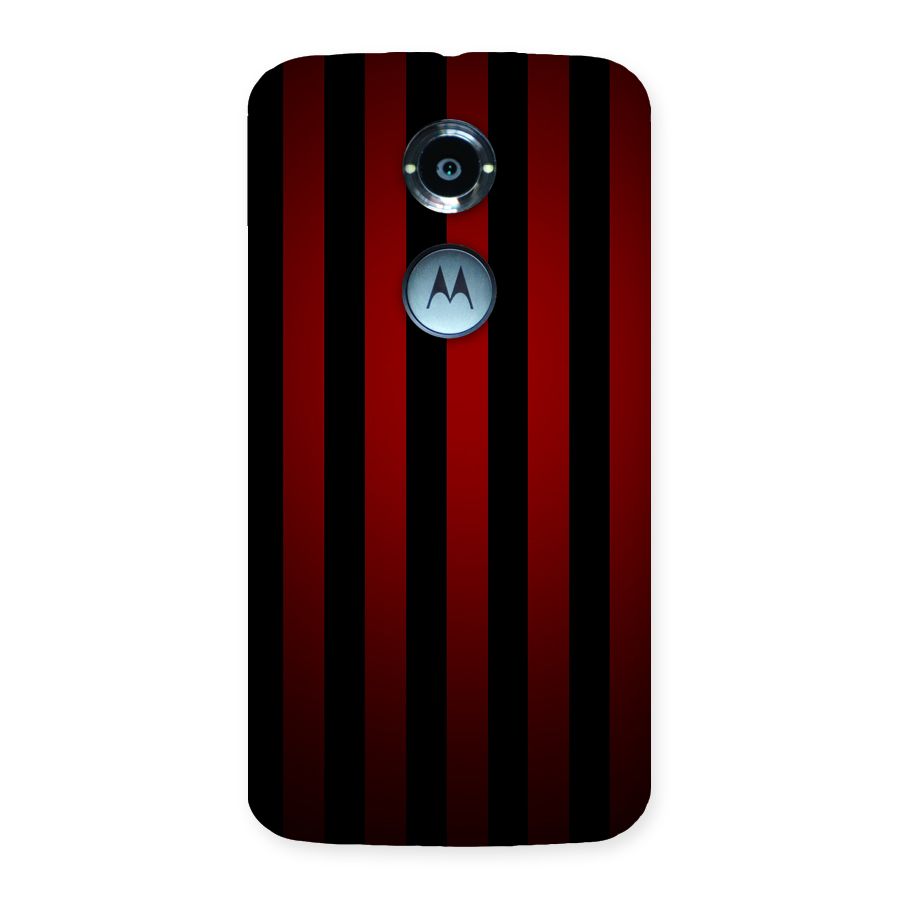 Red Black Stripes Back Case for Moto X 2nd Gen