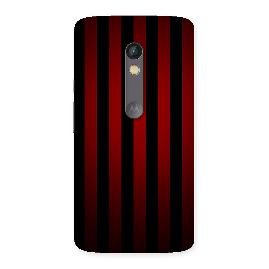 Red Black Stripes Back Case for Moto X Play