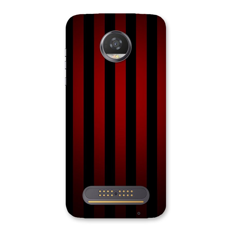 Red Black Stripes Back Case for Moto Z2 Play