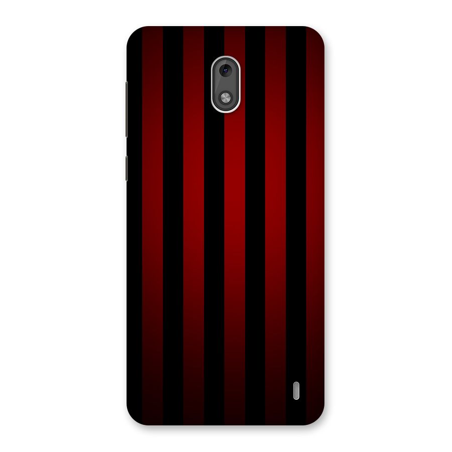 Red Black Stripes Back Case for Nokia 2