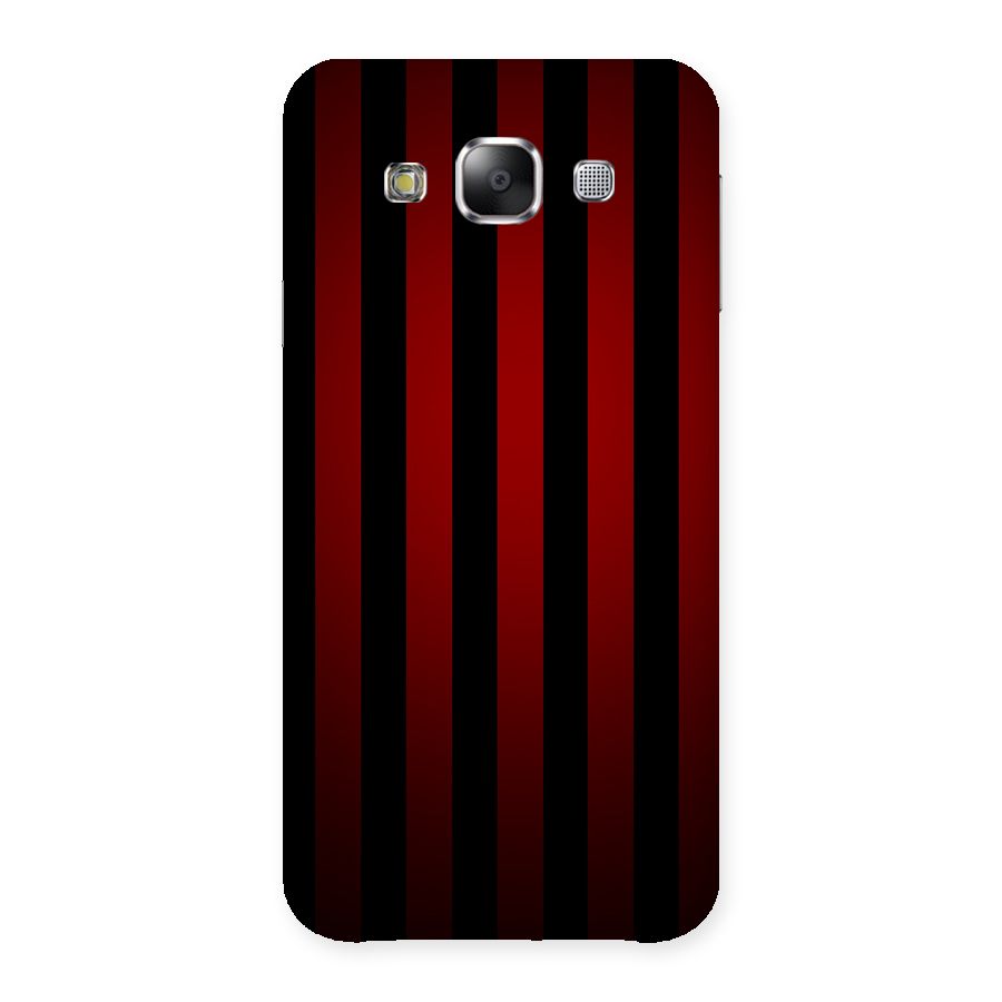 Red Black Stripes Back Case for Samsung Galaxy E5