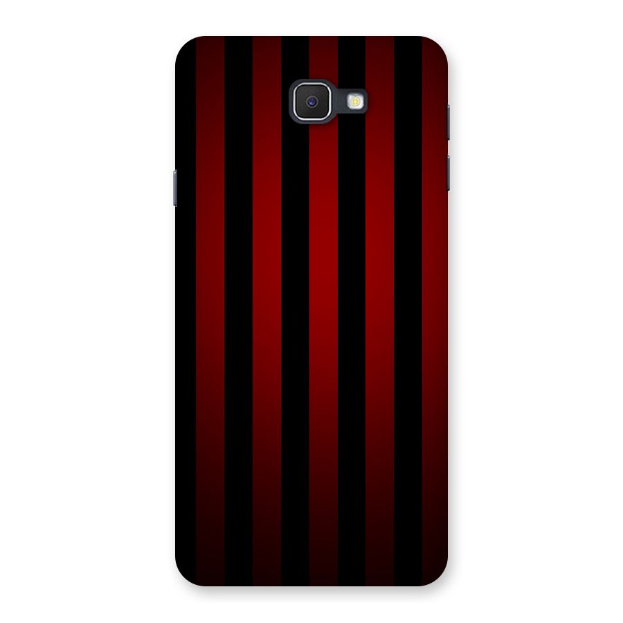 Red Black Stripes Back Case for Samsung Galaxy J7 Prime