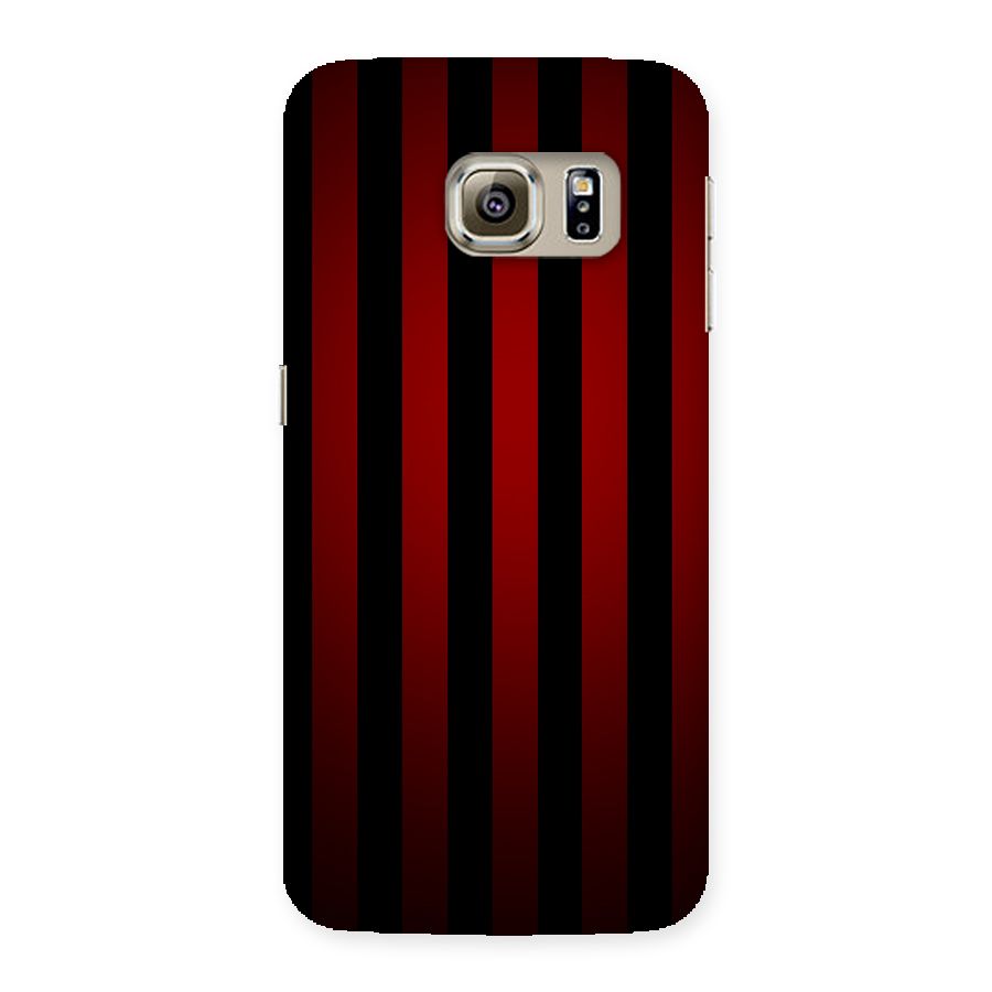 Red Black Stripes Back Case for Samsung Galaxy S6 Edge