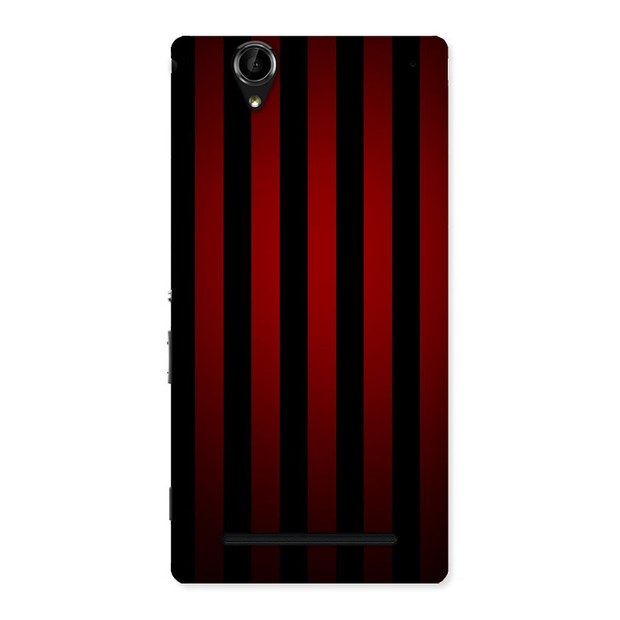 Red Black Stripes Back Case for Sony Xperia T2