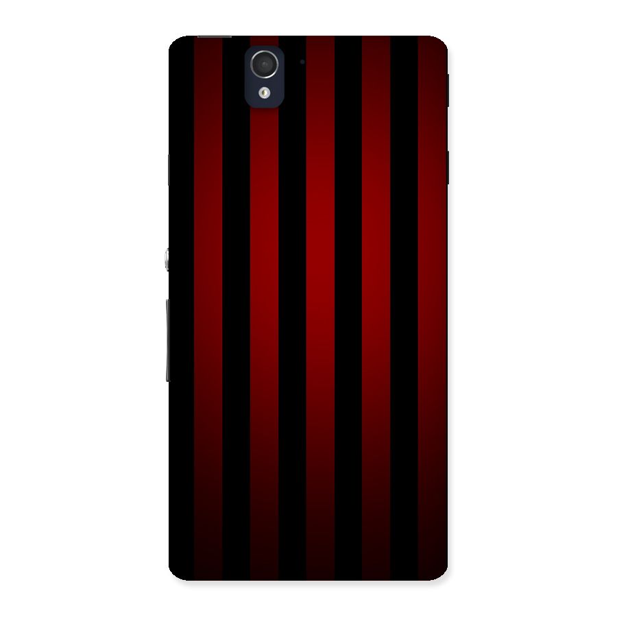 Red Black Stripes Back Case for Sony Xperia Z