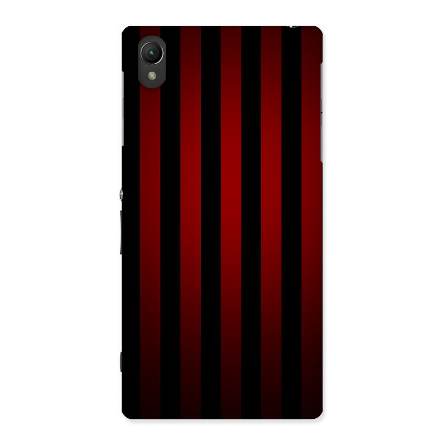 Red Black Stripes Back Case for Sony Xperia Z1