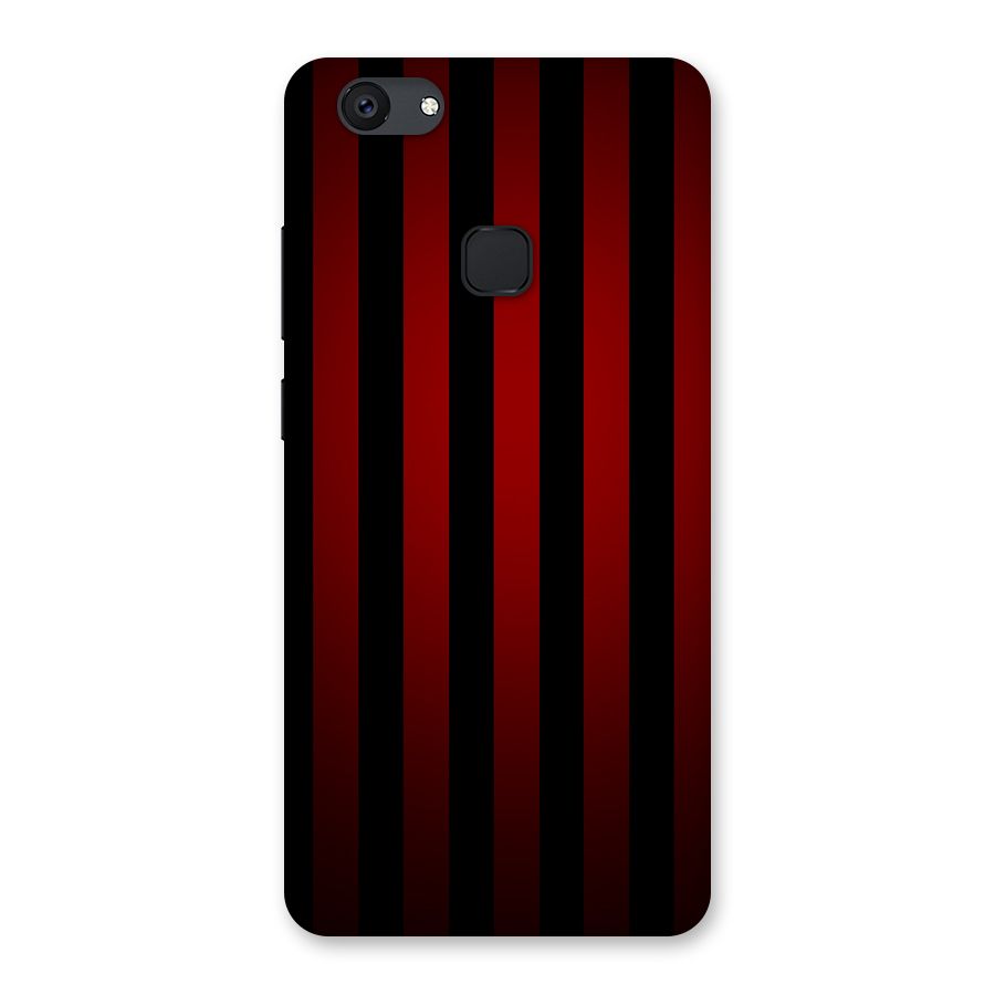 Red Black Stripes Back Case for Vivo V7 Plus