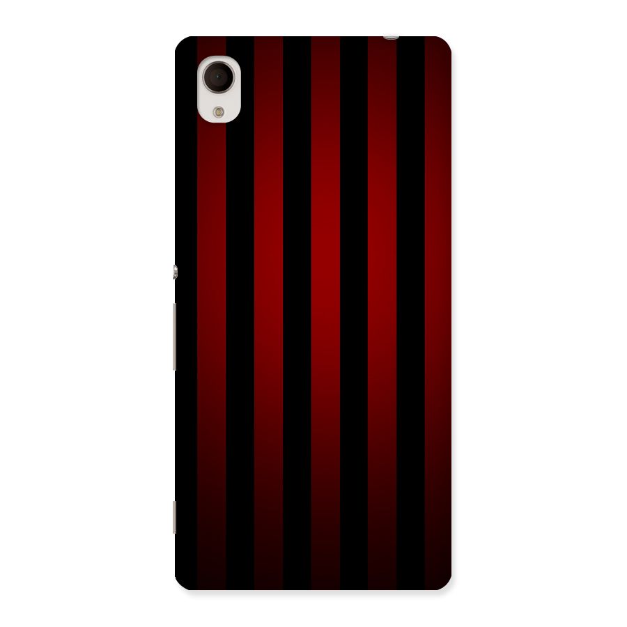 Red Black Stripes Back Case for Xperia M4 Aqua