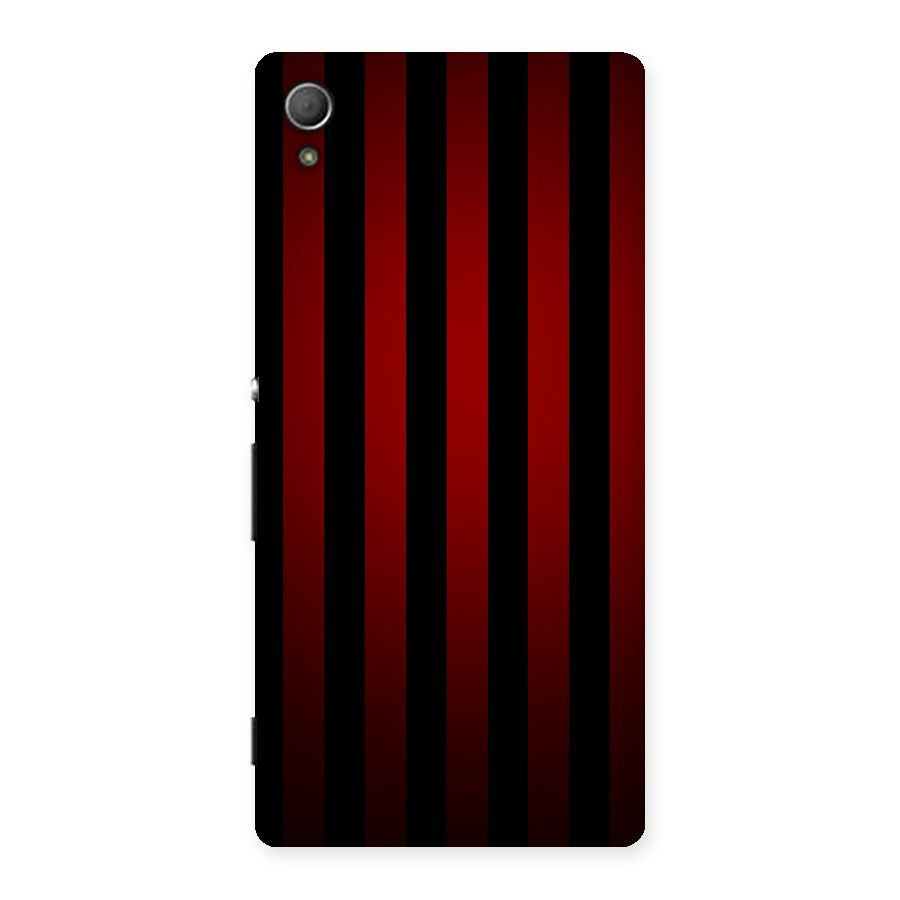 Red Black Stripes Back Case for Xperia Z3 Plus
