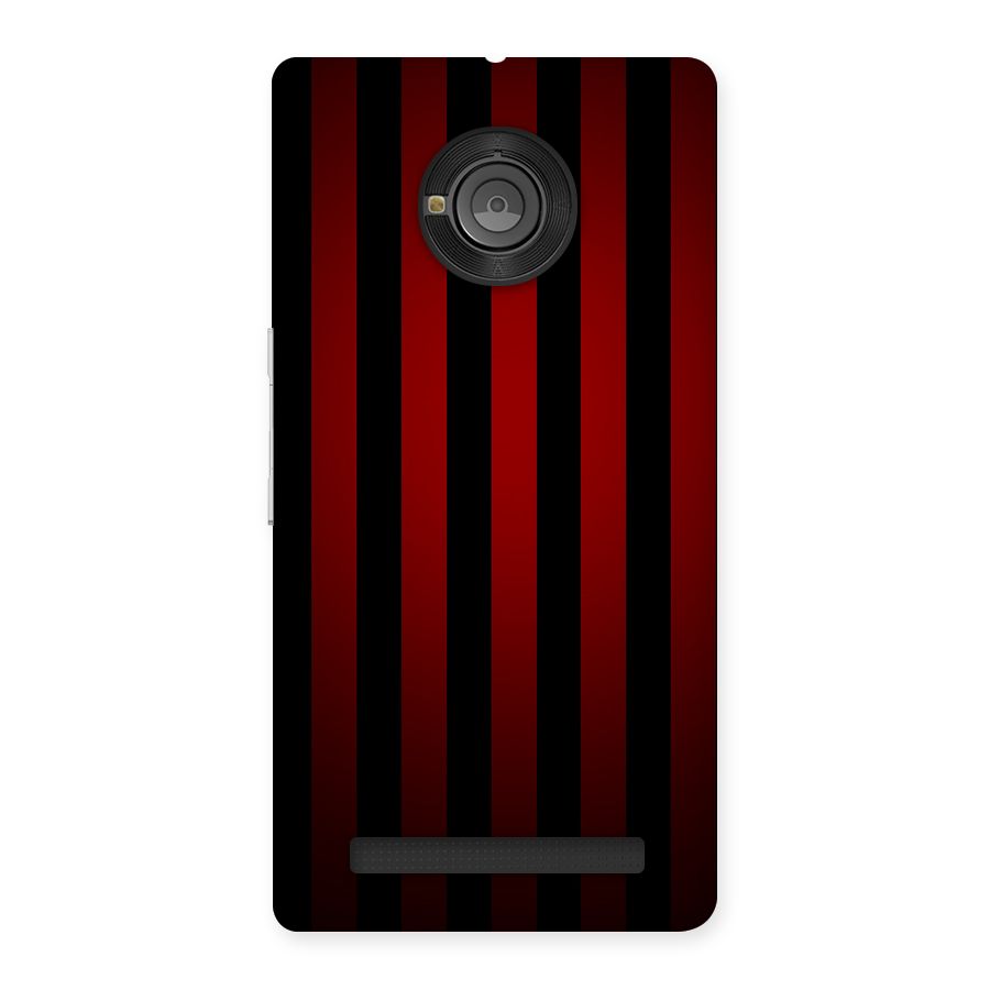 Red Black Stripes Back Case for Yu Yuphoria