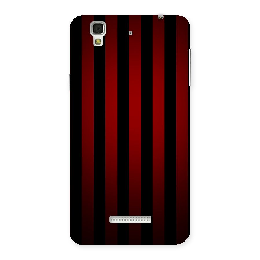 Red Black Stripes Back Case for Yu Yureka