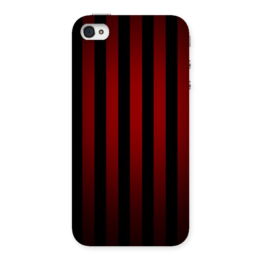 Red Black Stripes Back Case for iPhone 4 4s