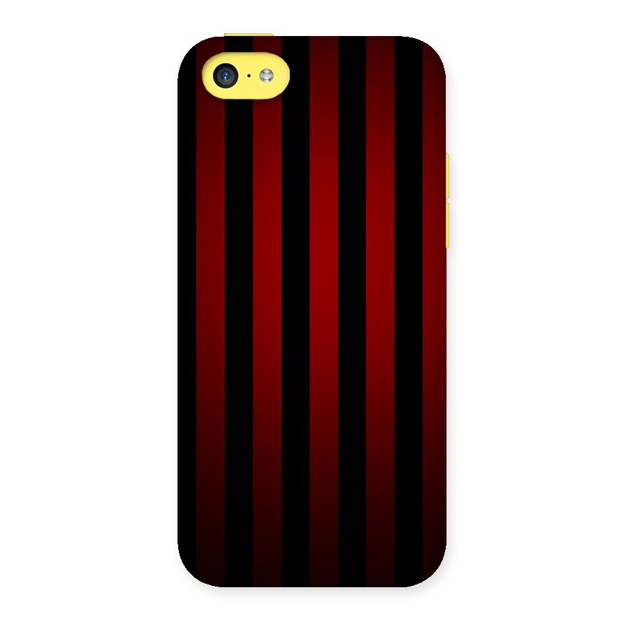 Red Black Stripes Back Case for iPhone 5C