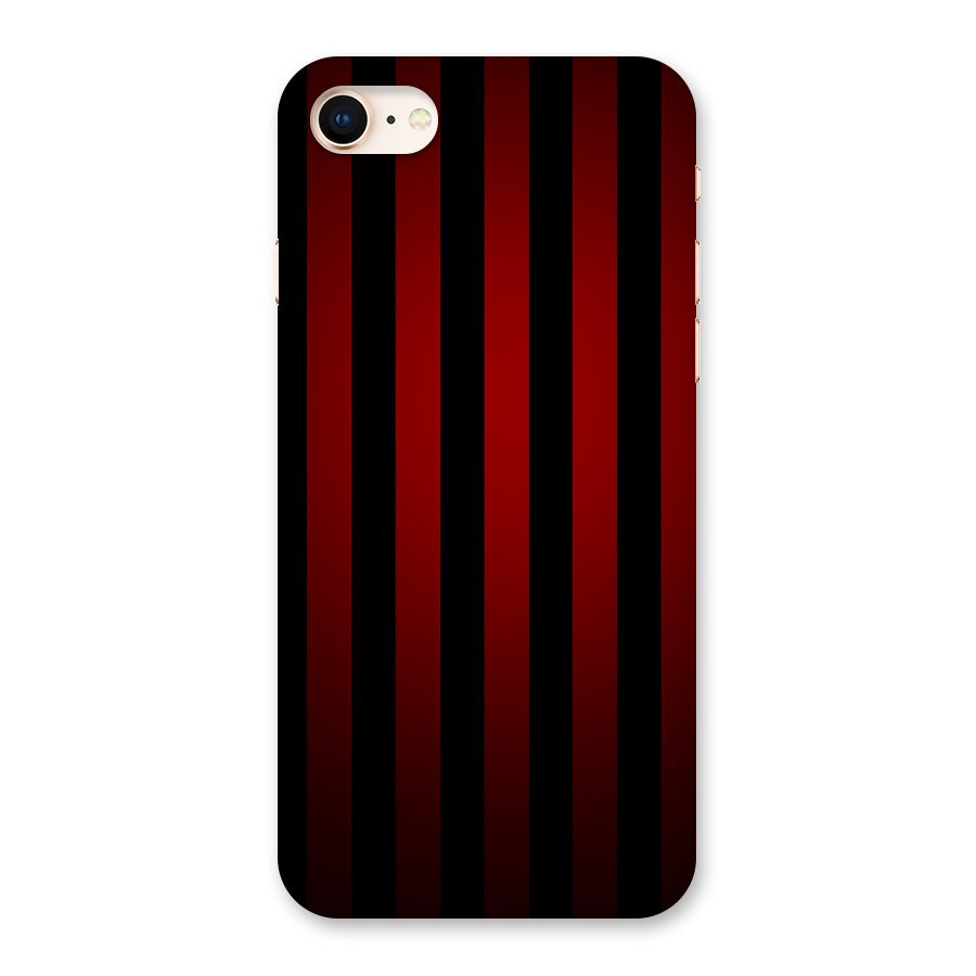 Red Black Stripes Back Case for iPhone 8